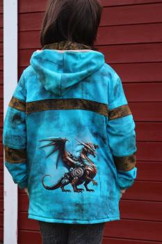 Preview: Steampunk Drache Panel – BIO French Terry